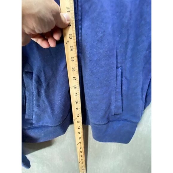 Victoria´s Secret Pink Sweater Womens Medium Blue Logo Long Sleeve‎ Zip Ladies - Picture 8 of 9